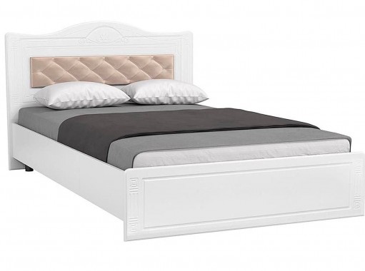 "Афина АФ-8+8А" кровать 1400 с мягкой спинкой, с ортопедом, ф-ка Система Мебели
