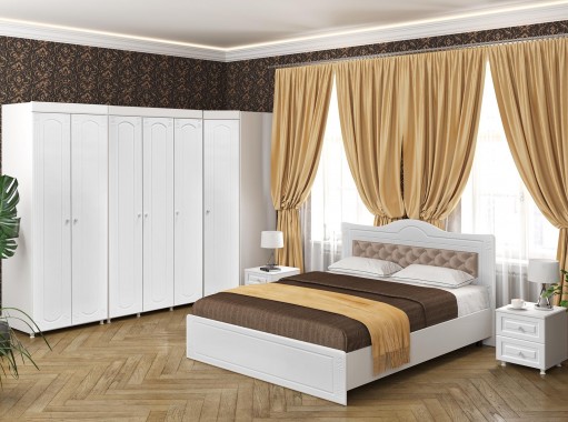 "Афина 7.1" спальня с мягким элементом, ф-ка Система Мебели