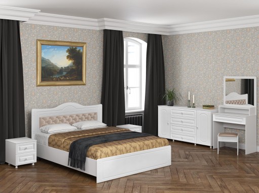 "Афина 9.1" спальня с мягким элементом, ф-ка Система Мебели
