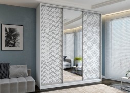 "Сканди ФП 3-08" шкаф купе с фотопечатью 31 500 Р. в Вира Мебель "Сканди ФП 3-08" шкаф купе с фотопечатью