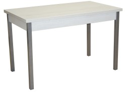 Стол обеденный "Бродвей" 70*120/170 бетон белый/металлик, ф-ка Система Мебели