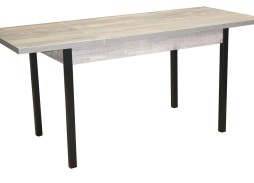 Стол обеденный "Бродвей" 70*120/170 бетон тёмный/металлик, ф-ка Система Мебели