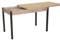 Стол обеденный "Бродвей" 70*120/170 велингтон/чёрный, ф-ка Система Мебели