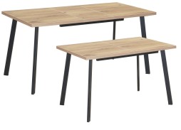 Стол обеденный "Бэлфаст" 75*120/160 флагстафф/чёрный, ф-ка Система Мебели