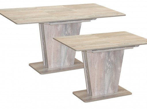 Стол обеденный "Эстетика" 75*110/150 бетон пайн тёмный, ф-ка Система Мебели