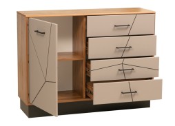 "Гамма 54.08" комод таксония/грей, ф-ка Олимп 12 632 Р. в Вира Мебель "Гамма 54.08" комод таксония/грей, ф-ка Олимп