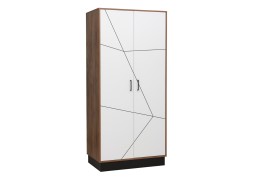 "Гамма 54.03" шкаф для одежды таксония/белый, ф-ка Олимп 17 393 Р. в Вира Мебель "Гамма 54.03" шкаф для одежды таксония/белый, ф-ка Олимп