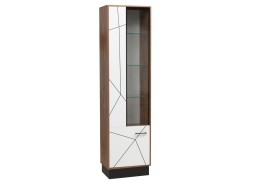 "Гамма 54.01" шкаф-пенал (левый) таксония/белый, ф-ка Олимп 11 816 Р. в Вира Мебель "Гамма 54.01" шкаф-пенал (левый) таксония/белый, ф-ка Олимп