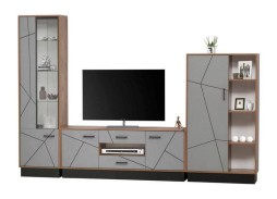 "Гамма 3" модульная гостиная, Таксония/Грей, ф-ка Олимп 33 742 Р. в Вира Мебель "Гамма 3" модульная гостиная, Таксония/Грей, ф-ка Олимп