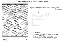 "Сканди 21" комод с глянцевым фасадом на ножках