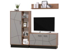 "Гамма 4" модульная гостиная, Таксония/Серый, ф-ка Олимп 19 918 Р. в Вира Мебель "Гамма 4" модульная гостиная, Таксония/Серый, ф-ка Олимп