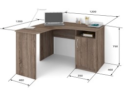 СПУ-1 угловой письменый стол, глянец