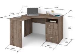 СПУ-2 угловой письменый стол, ЛДСП