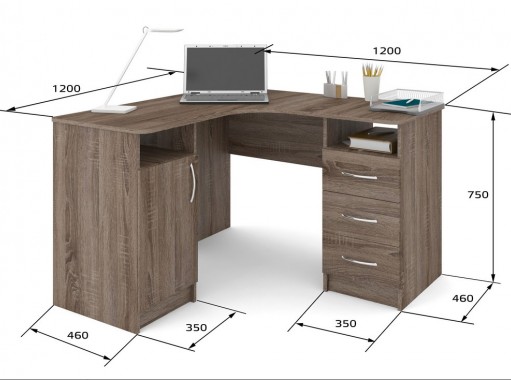 СПУ-4 угловой письменный стол, ЛДСП