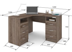 СПУ-5 угловой письменный стол, глянец 17 400 Р. в Вира Мебель СПУ-5 угловой письменный стол, глянец