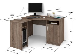 СПУ-6 угловой письменный стол, ЛДСП
