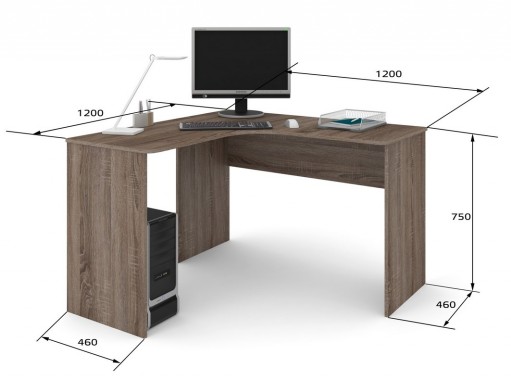 СПУ-8 угловой письменный стол, ЛДСП
