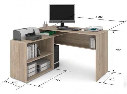 СПУ-10 угловой письменный стол, ЛДСП