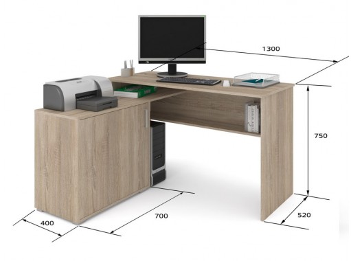 СПУ-11 угловой письменный стол, глянец