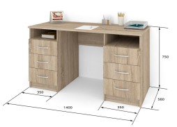 СП-6 письменный стол, глянец 16 600 Р. в Вира Мебель СП-6 письменный стол, глянец
