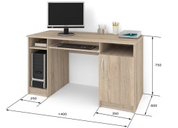 СП-7 письменный стол, глянец 12 300 Р. в Вира Мебель СП-7 письменный стол, глянец