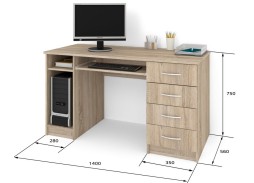 СП-9 письменный стол, глянец 14 600 Р. в Вира Мебель СП-9 письменный стол, глянец