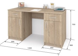 СП-12 письменный стол, глянец 14 600 Р. в Вира Мебель СП-12 письменный стол, глянец