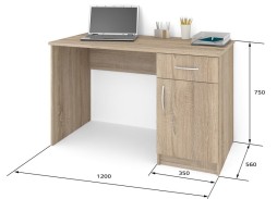 СП-13 письменный стол, глянец 11 700 Р. в Вира Мебель СП-13 письменный стол, глянец