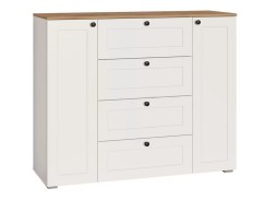 "Остин" комод белый шагрень/дуб вотан, ф-ка "Моби" 19 700 Р. в Вира Мебель "Остин" комод белый шагрень/дуб вотан, ф-ка "Моби"