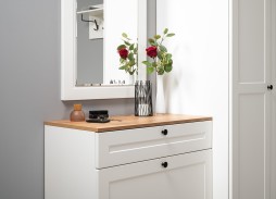 "Остин" тумба для обуви белый шагрень/дуб вотан, ф-ка "Моби"