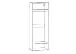 "Остин" шкаф 13.224 серый графит/дуб вотан, ф-ка "Моби"