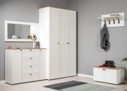 "Остин" прихожая, комплектация 2, белый шагрень/дуб вотан, ф-ка "Моби" 68 200 Р. в Вира Мебель "Остин" прихожая, комплектация 2, белый шагрень/дуб вотан, ф-ка "Моби"