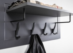 "Остин" прихожая, комплектация 3, серый графит/дуб вотан, ф-ка "Моби" 62 200 Р. в Вира Мебель "Остин" прихожая, комплектация 3, серый графит/дуб вотан, ф-ка "Моби"