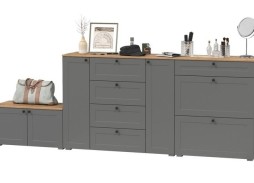 "Остин" комплектация 4, серый графит/дуб вотан, ф-ка "Моби" 39 800 Р. в Вира Мебель "Остин" комплектация 4, серый графит/дуб вотан, ф-ка "Моби"