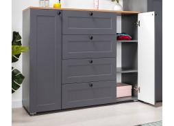 "Остин" комплектация 4, серый графит/дуб вотан, ф-ка "Моби" 39 800 Р. в Вира Мебель "Остин" комплектация 4, серый графит/дуб вотан, ф-ка "Моби"