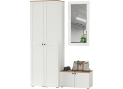 "Остин" прихожая, комплектация 6, белый шагрень/дуб вотан, ф-ка "Моби" 31 100 Р. в Вира Мебель "Остин" прихожая, комплектация 6, белый шагрень/дуб вотан, ф-ка "Моби"