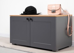 "Остин" прихожая, комплектация 6, серый графит/дуб вотан, ф-ка "Моби"