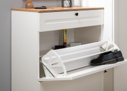 "Остин" прихожая, комплектация 7, белый шагрень/дуб вотан, ф-ка "Моби"