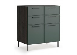 "Николь 14-4" комод ЛДСП Морское дерево карбон К016PW/МАТ-18