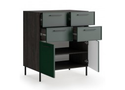 "Николь 14-4" комод ЛДСП Морское дерево карбон К016PW/МАТ-18