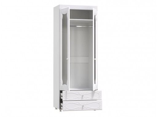 "Италия ИТ-50" шкаф двухдверный с ящиками и зеркалами, гл.560, ф-ка Система Мебели