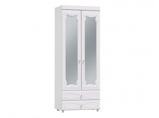 "Италия ИТ-50" шкаф двухдверный с ящиками и зеркалами, гл.560, ф-ка Система Мебели