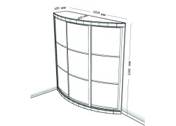 "Радион Рио" радиусный шкаф купе