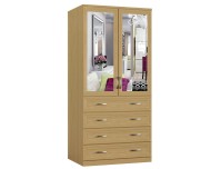 Классика 2,4б.2з-Ф шкаф распашной с выдвижными ящиками и...