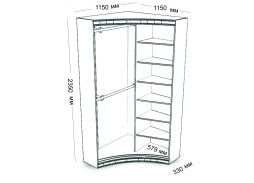 "Радиус" радиусный шкаф купе