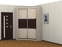 Радион радиусный шкаф купе (дуб молочный)