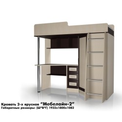 Мебелайн 2 двухъярусная кровать