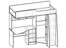 "Мебелайн 2" двухъярусная кровать 35 400 Р. в Вира Мебель "Мебелайн 2" двухъярусная кровать