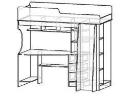 "Мебелайн 3" двухъярусная кровать 36 700 Р. в Вира Мебель "Мебелайн 3" двухъярусная кровать