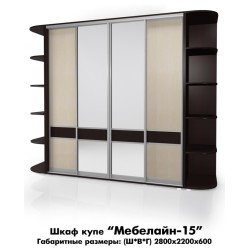 Мебелайн 15 шкаф купе